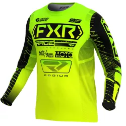 Μπλούζα motocross FXR CLUTCH MX25 HIVIS LIME/BLACK Μπλούζα motocross FXR CLUTCH MX25 HIVIS LIME/BLACK