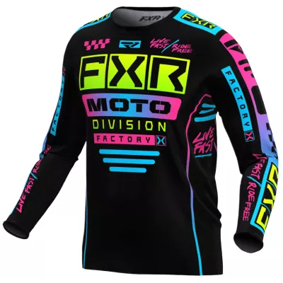 Μπλούζα motocross FXR PODIUM GLADIATOR MX24 BLACK/CANDY