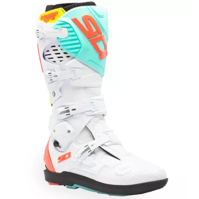 Μπότες μηχανής motocross SIDI CROSSFIRE 3 SRS WHITE/FLUO MINT/CORAL