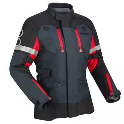 Γυναικείο μπουφάν μηχανής BERING HALIFAX BLACK/ANTHRACITE/RED