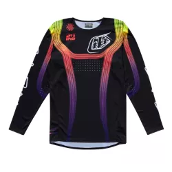 Μπλούζα motocross TROY LEE DESIGNS SE PRO Stripes Jersey - Black/Multi