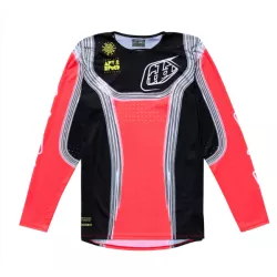 Μπλούζα motocross TROY LEE DESIGNS SE PRO Stripes Jersey - Infra Red/Black