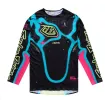 Μπλούζα motocross TROY LEE DESIGNS SSE Ultra Membrane Jersey - Black/Yellow thumb