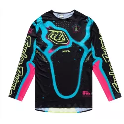 Μπλούζα motocross TROY LEE DESIGNS SSE Ultra Membrane Jersey - Black/Yellow