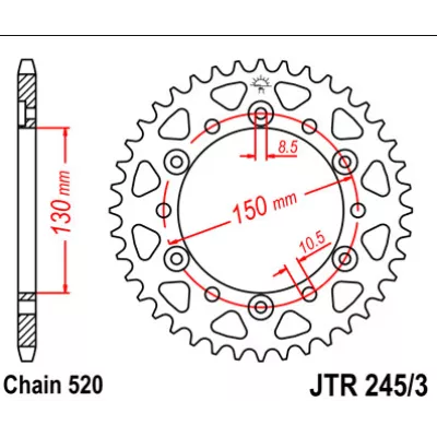 Γρανάζι κίνησης JTR245/3,47 Γρανάζι κίνησης JTR245/3,47
