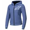 Γυναικείο φούτερ μοτοσυκλέτας ALPINESTARS Stella Chrome v2 BLUE VIOLET/WHT