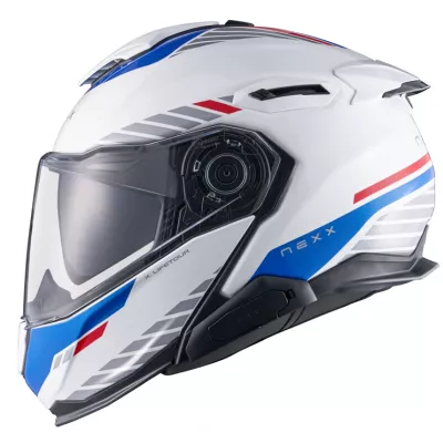 Κράνος μηχανής NEXX X.LIFETOUR FLIP UP GLOBE White/Blue