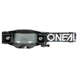 Μάσκα motocross O`NEAL B-33 ROLL OFF ICTUS BLACK/WHITE - CLEAR