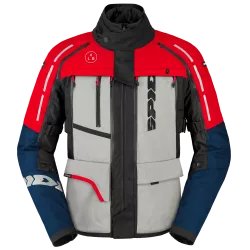 Υφασμάτινο μπουφάνη μηχανής SPIDI 4 SEASON V3 BLUE/ICE/RED Υφασμάτινο μπουφάνη μηχανής SPIDI 4 SEASON V3 BLUE/ICE/RED