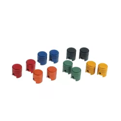 Καπάκια βαλβίδων αλουμινίου RFX Sport RR 250 2T RACING (Piston/Red) - 2 τμχ