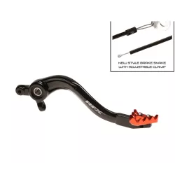 Μανέτα φρένου μηχανής πίσω RFX Pro ST Rear Brake Lever (Hard Anodised Black/Orange) KTM/HUSQ SX/SX-F/TC/FC 2016