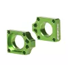 Ρυθμιστής πίσω άξονα RFX Pro Rear Axle Adjuster Blocks Green KX 125/250 03-08 KXF 250F 04-21 / 450F 06-15