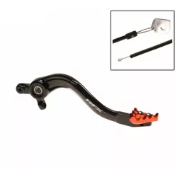 Μανέτα φρένου μηχανής πίσω RFX Pro ST Rear Brake Lever (Hard Anodised Black/Orange) - KTM SX/EXC250