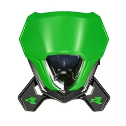 Προβολέας μοτοσυκλέτας RACETECH V-FACE 2.0 LED Headlight (Black/Green)