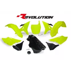 Κιτ πλαστικών RACETECH Revolution Plastic Kit + Gas Tank (Neon Yellow/Black) Yamaha YZ125/250 02-19