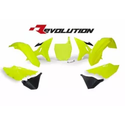 Κιτ πλαστικών RACETECH Revolution Replacement Plastics Kit (Yellow/Black) Yamaha YZ125/250 02-21