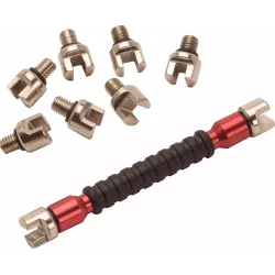 Κλειδί για ακτίνες τροχού RFX Race Interchangeable Multi Tip Spoke Key - RED 5.4mm -> 7.0mm