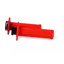 Χειρολαβές μοτοσυκλέτας RACETECH R20 Lock On Grips Half Waffle BETA 21 (Red)