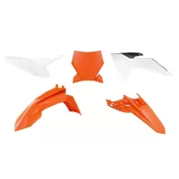 Κιτ πλαστικών RACETECH Plastic Kit (Orange/White) KTM SX 50 24-25