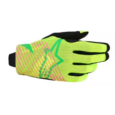 Γάντια μηχανής ALPINESTARS RADAR PRO GRN/YELL/PNK FL
