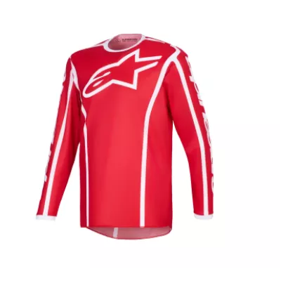 Μπλούζα motocross Alpinestars FLUID APEX RED/WHITE