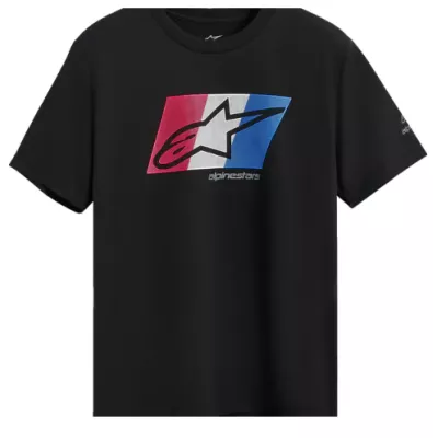 Κοντομάνικο μπλουζάκι ALPINESTARS SS CSF GLOBAL BLACK/RЕD/WHITEH/BLUE