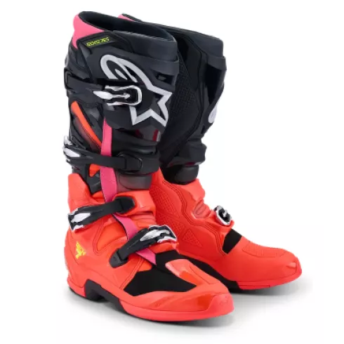 Μπότες μηχανής ALPINESTARSECH TECH 7 BLK/RD FLUO/PINK Μπότες μηχανής ALPINESTARSECH TECH 7 BLK/RD FLUO/PINK
