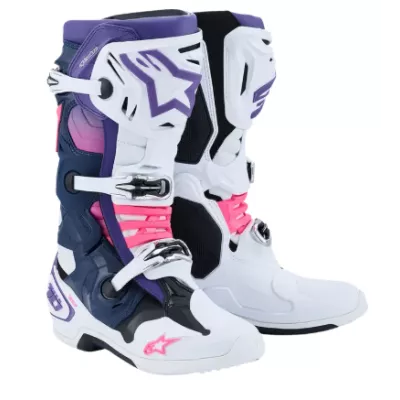 Μπότες μηχανής ALPINESTARS TECH 10 WHIT/VIOLET/NAVY/PINK