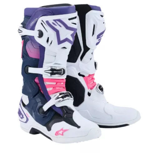 Μπότες μηχανής ALPINESTARS TECH 10 WHIT/VIOLET/NAVY/PINK Μπότες μηχανής ALPINESTARS TECH 10 WHIT/VIOLET/NAVY/PINK