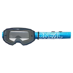 Μάσκα μηχανής motocross O'NEAL B-10 STRIPED BLUE/BLUE - CLEAR  Μάσκα μηχανής motocross O'NEAL B-10 STRIPED BLUE/BLUE - CLEAR