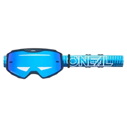 Μάσκα μηχανής motocross O'NEAL B-10 STRIPED BLUE/BLUE - RADIUM BLUE