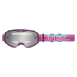 Μάσκα μηχανής motocross O'NEAL B-10 STRIPED PINK/PURPLE - SILVER MIRROR Μάσκα μηχανής motocross O'NEAL B-10 STRIPED PINK/PURPLE - SILVER MIRROR