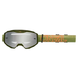 Μάσκα μηχανής motocross O'NEAL B-10 STRIPED GREEN/ORANGE - SILVER MIRROR Μάσκα μηχανής motocross O'NEAL B-10 STRIPED GREEN/ORANGE - SILVER MIRROR