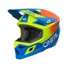 Κράνος μηχανής motocross O'NEAL 3SERIES SOLID BLUE/NEON 