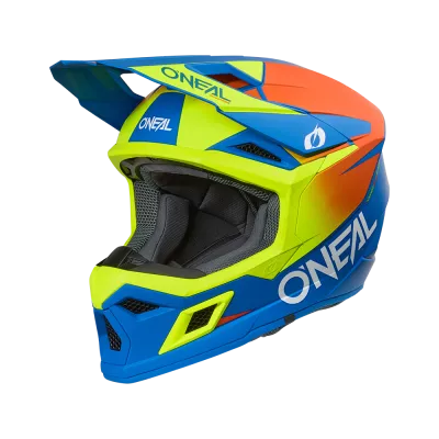 Κράνος motocross O'NEAL 3SERIES SOLID BLUE/NEON V.26