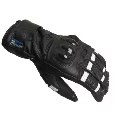 Γάντια μηχανής Lindstrands Backa Black/white Γάντια μηχανής Lindstrands Backa Black/white