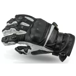 Γάντια μηχανής Lindstrands Holen Black/White Γάντια μηχανής Lindstrands Holen Black/White