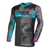 Γυναικεία μπλούζα motocross O`NEAL ELEMENT ROLLER BLACK/CYAN Γυναικεία μπλούζα motocross O`NEAL ELEMENT ROLLER BLACK/CYAN