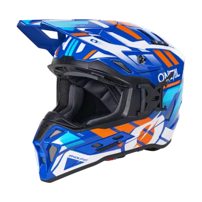 Κράνος motocross O'NEAL EX-SRS DUST BLUE/ORANGE V.26