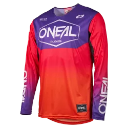 Μπλούζα μηχανής motocross O'NEAL MAYHEM HEXX ORANGE/PURPLE Μπλούζα μηχανής motocross O'NEAL MAYHEM HEXX ORANGE/PURPLE
