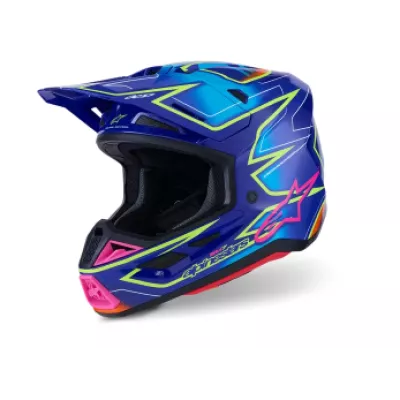 Κράνος μηχανής ALPINESTARS SM7 CAST BLUE/YELLOW/PINK