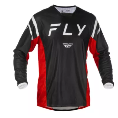Μπλούζα motocross FLY RACING Kinetic Mesh - Black/Red