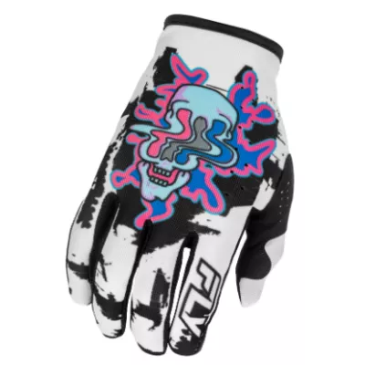 Παιδικά γάντια motocross FLY RACING Lite Warp Special Edition - White/Blue/Pink