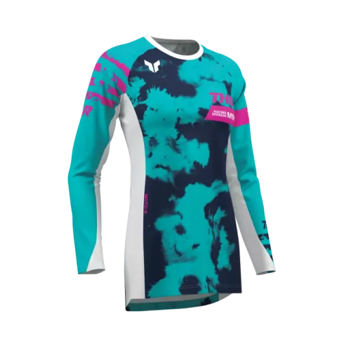 Γυναικεία μπλούζα motocross THOR LAUNCHMODE BLEACH WHITE/AQUA Γυναικεία μπλούζα motocross THOR LAUNCHMODE BLEACH WHITE/AQUA
