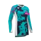 Γυναικεία μπλούζα motocross THOR LAUNCHMODE BLEACH WHITE/AQUA thumb