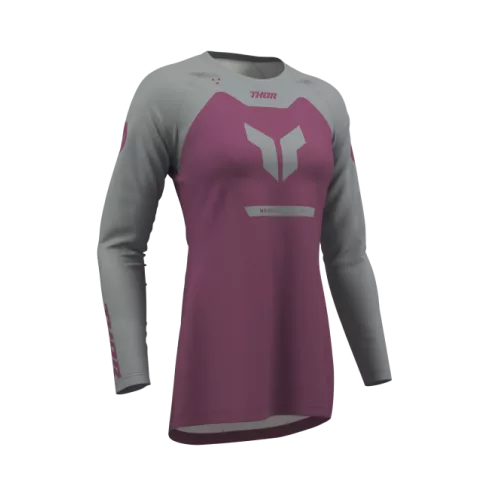 Γυναικεία μπλούζα motocross THOR RIDEMODE MENACE PURPLE/GRAY Γυναικεία μπλούζα motocross THOR RIDEMODE MENACE PURPLE/GRAY