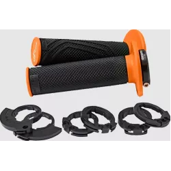 Χειρολαβές μοτοσυκλέτας DOMINO D200 LOCK ON GRIPS BLACK/ORANGE