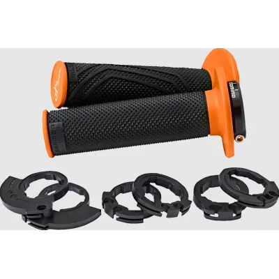 Χειρολαβές μοτοσυκλέτας DOMINO D200 LOCK ON GRIPS BLACK/ORANGE
