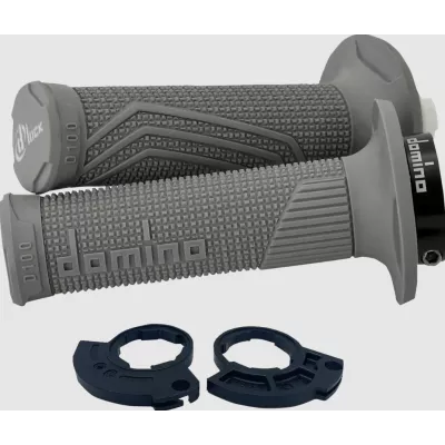 Χειρολαβές μοτοσυκλέτας DOMINO D100 LOCK ON GRIPS 1 CABLE GRAY