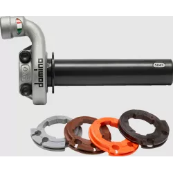 Κόκκαλο γκαζιού DOMINO KRK EVO THROTTLE CONTROL NO GRIPS SILVER Κόκκαλο γκαζιού DOMINO KRK EVO THROTTLE CONTROL NO GRIPS SILVER